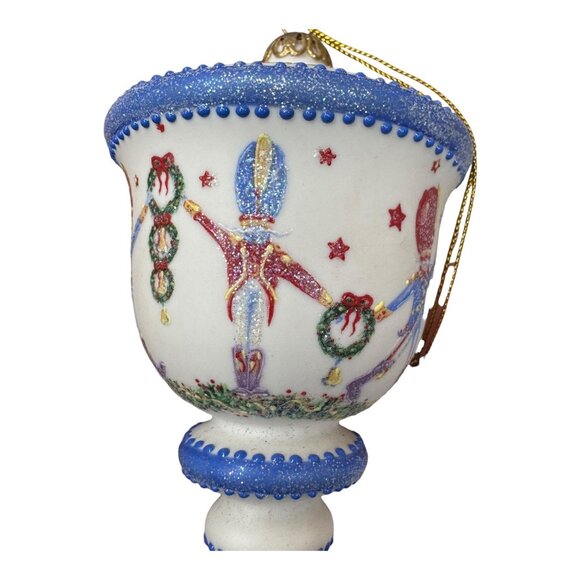 Rhyn Rivet Fine Porcelain Hand Painted Holiday 3 Toy Soldier Glitter Ornament - Picture 6 of 7